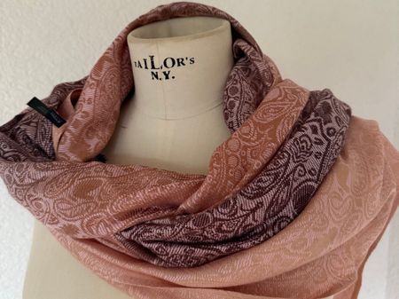 Neu Schal Foulard 195 x 75 cm Viskose