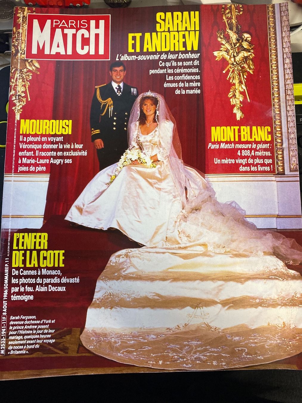 Zeitschriften & Magazine: Paris Match - Sarah et Andrew 1986 – Gebraucht aus Le Brassus von cinema13