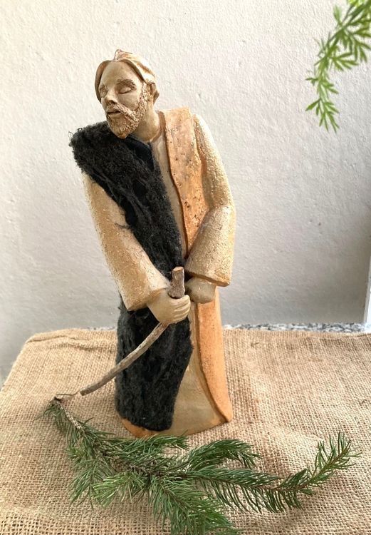 Statuette: Wunderschöner Hirte oder Josef 28 cm Krippenfigur – Usato da Zürich venduto da brazerola