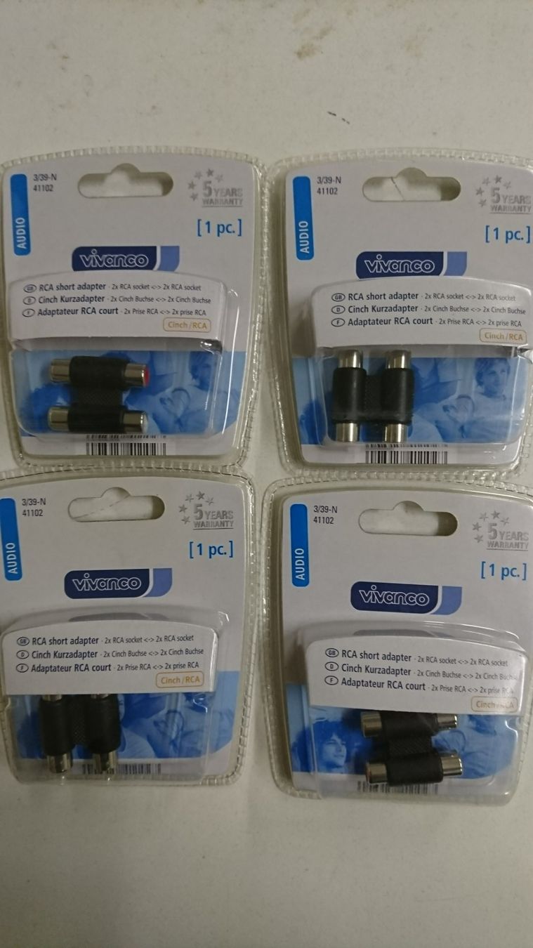 Unità & Adattatore: Cinch Adapter Set 4 Stück – Nuovo e nell'imballaggio originale da Tägerschen venduto da Tech-World7 2
