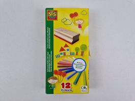 SES Bunte Kreide Mit Schwamm (12 Stk.)