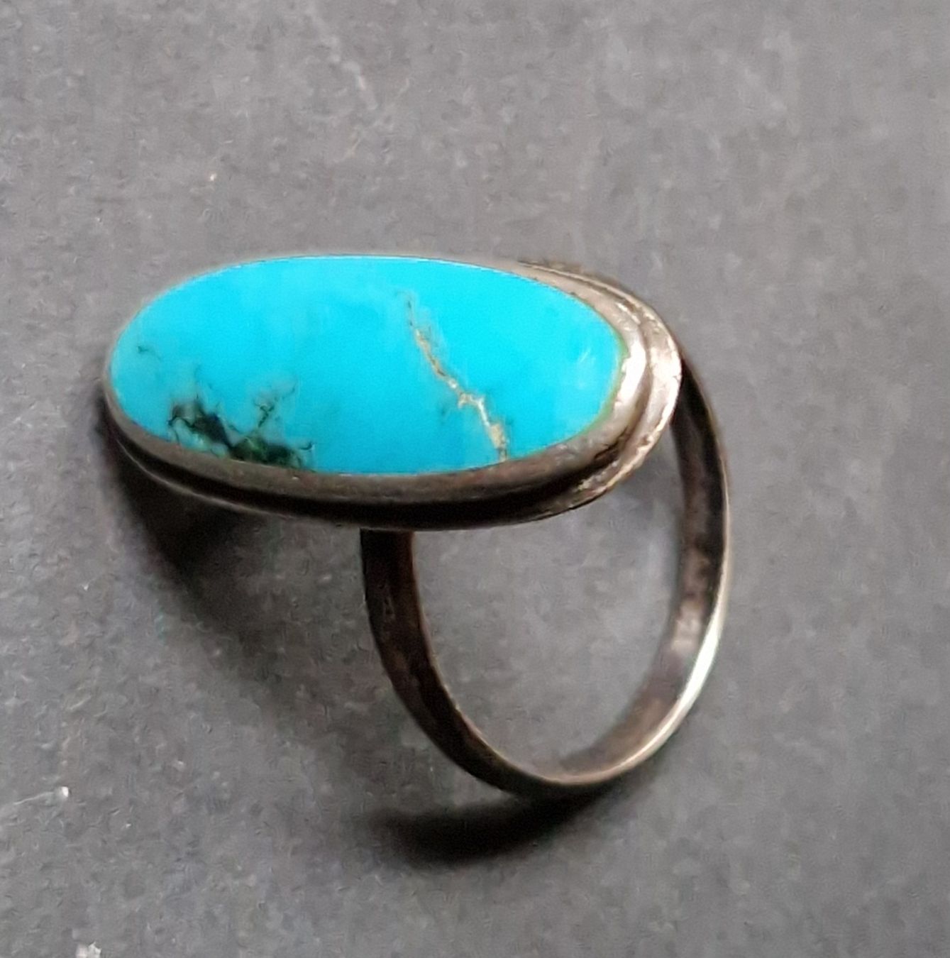 Anelli: Silberring mit Türkis-Stein, Vintage – Usato da Seengen venduto da Seestern77 3