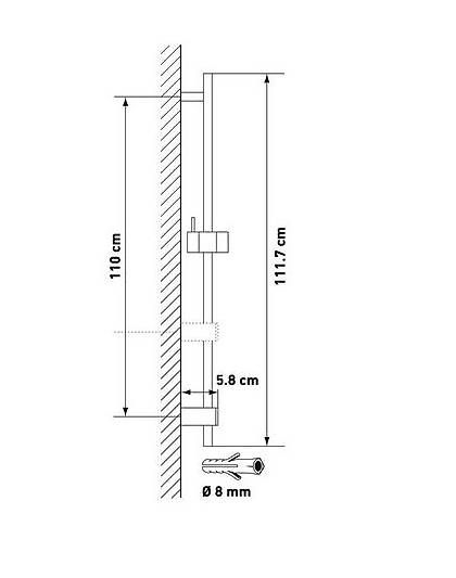 Kwc Docce: Duschstange KWC Borhlochabstand 110cm – Usato da Widen venduto da Mike1984