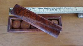 Holzwürfel-Set, vintage, mit schöner Holzschatulle!