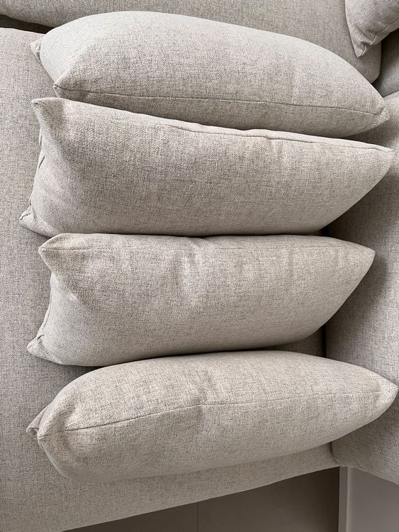 Vier kleine Kissen zu Sofa Söderhamn Gunnared beige Ikea Kaufen auf Ricardo