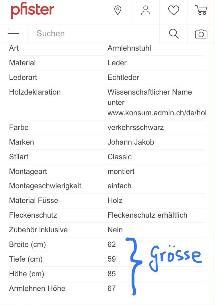 Pfister Sedie: Lederstühle, 2 Stk., schwarz – Usato da Küsnacht ZH venduto da Kittyfix 3