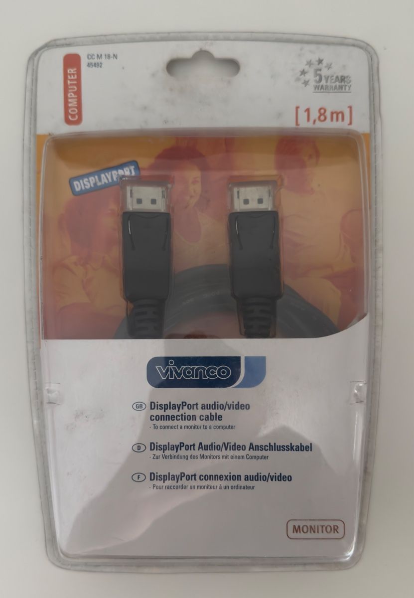 Cavi: DisplayPort Kabel 1.8m neu/OVP – Nuovo e nell'imballaggio originale da Stans venduto da MichJackson