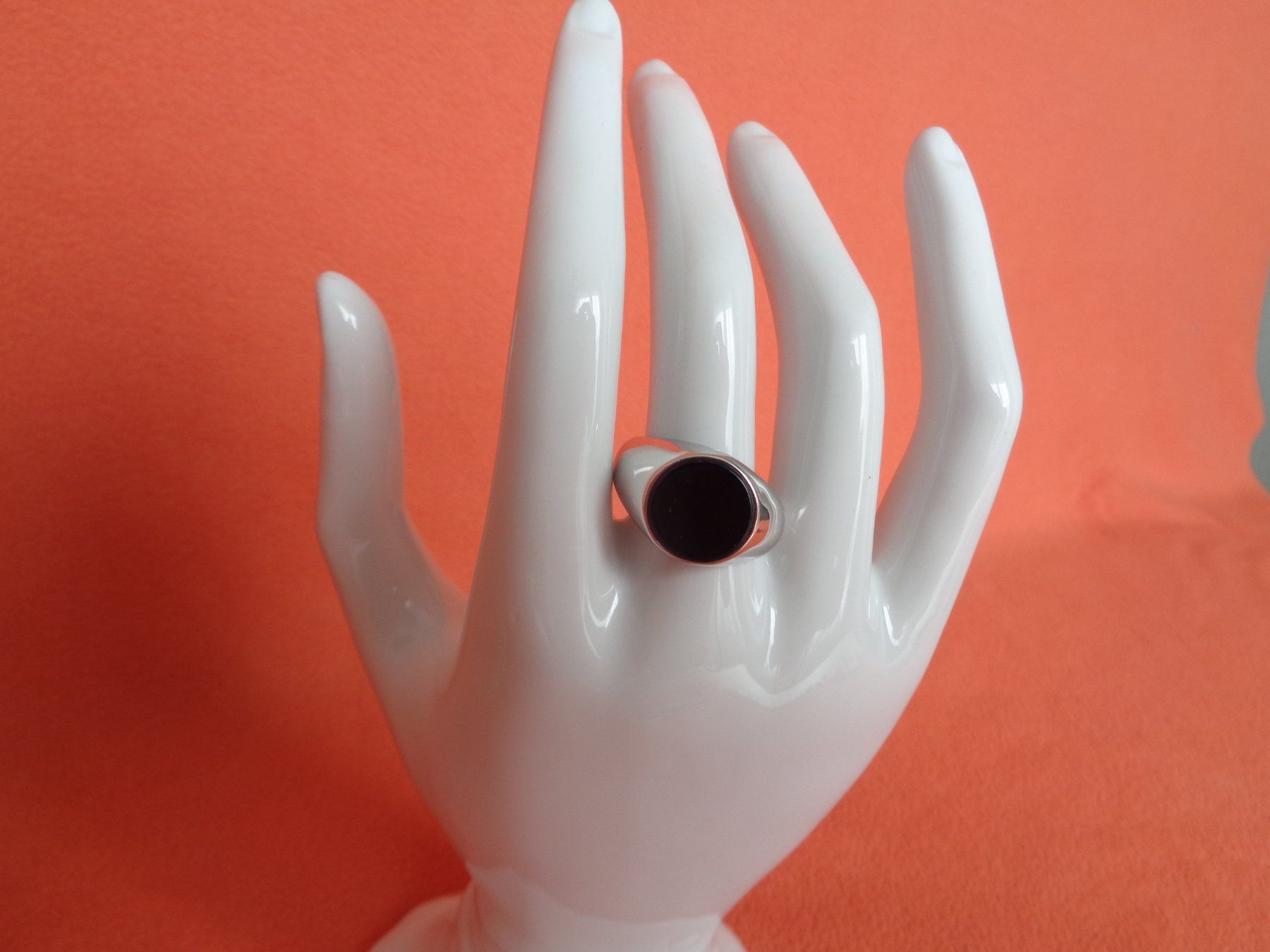 Anelli: Silberring mit Onyx - Sterling Silber 925 Grösse 60 – Nuovo (secondo la descrizione) da Chur venduto da omonia 2
