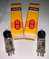 2 Röhren (Doppeltetrode / Endstufe) QQE02/5 (≈6939), Philips