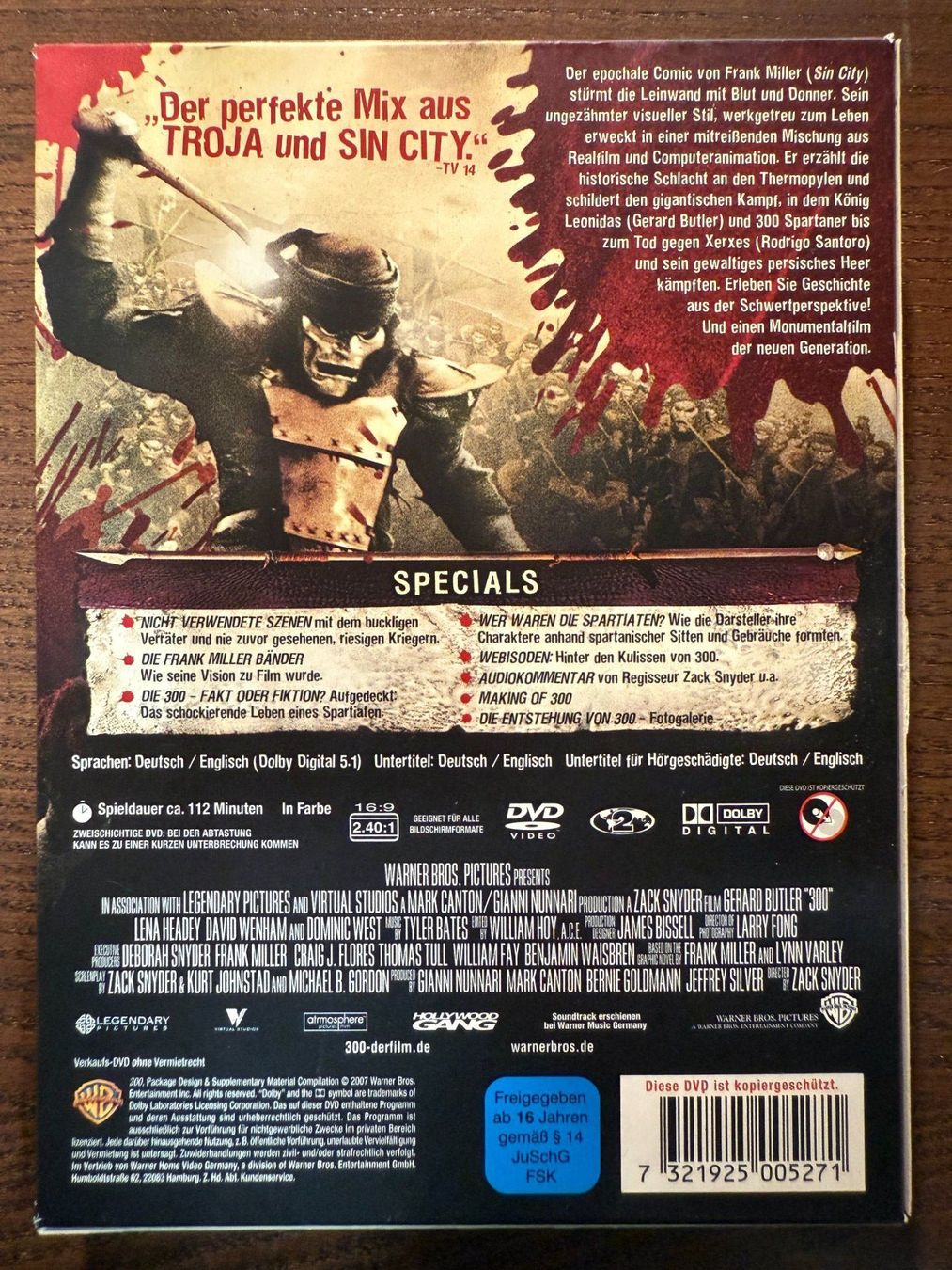 Tutti i DVDs: 300 - Special Edition – Usato da Zürich venduto da FilmFreunde 1