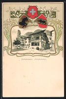 Litho Unterseen /Interlaken, Wohnhäuser
