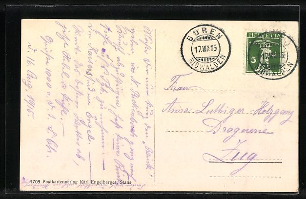 Cartoline postali: Maria-Rickenbach, Ortsansicht mit Kirche – Usato da Berlin venduto da bartko-reher 1