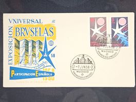 CL25 Enveloppe + Timbre Espagne 1958