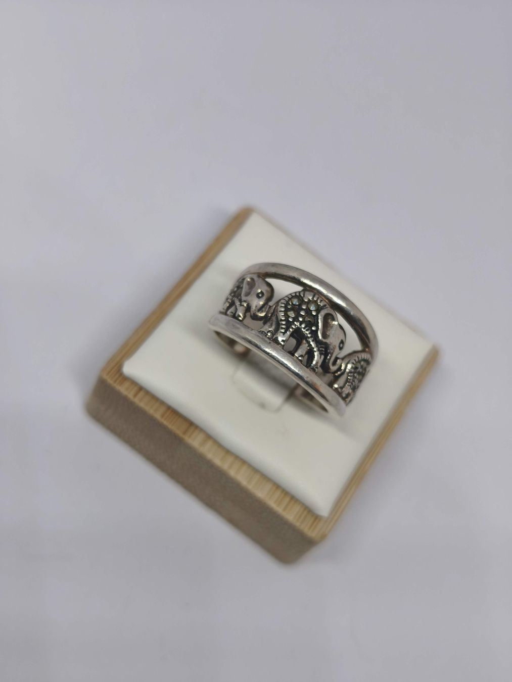 Anelli: Silber Ring Elefanten 925 Silber mit Markasiten Grösse 56 – Usato da St. Gallen venduto da GIULESGG 6