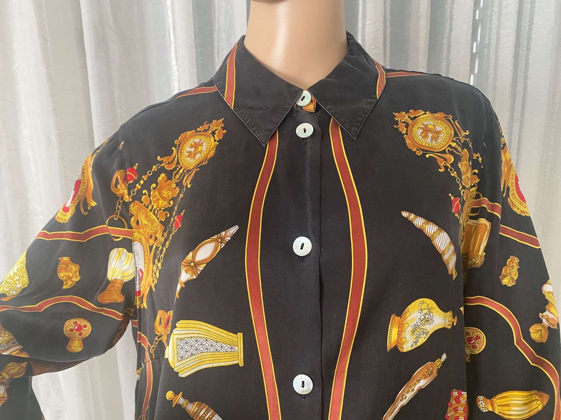Peter Hahn Camicette: 100% Seide - zeitlose PETER HAHN Klassiger Bluse, nero, 46 – Nuovo (secondo la descrizione) da Winkel venduto da ferrari2022 4