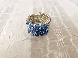 Handgemachte Perlen Ring  aus swarovski perlen gr 52/53