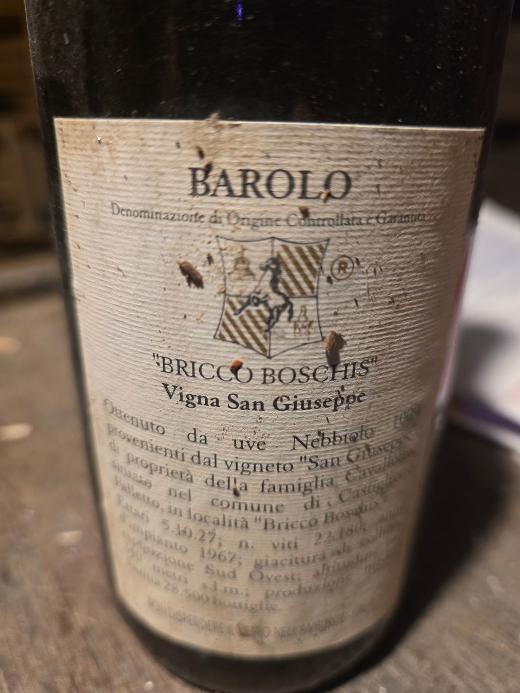 Vino: Barolo Cavalotto, Riserva, Bricco Boschis 1990 – Usato da Zollbrück venduto da hps55 2