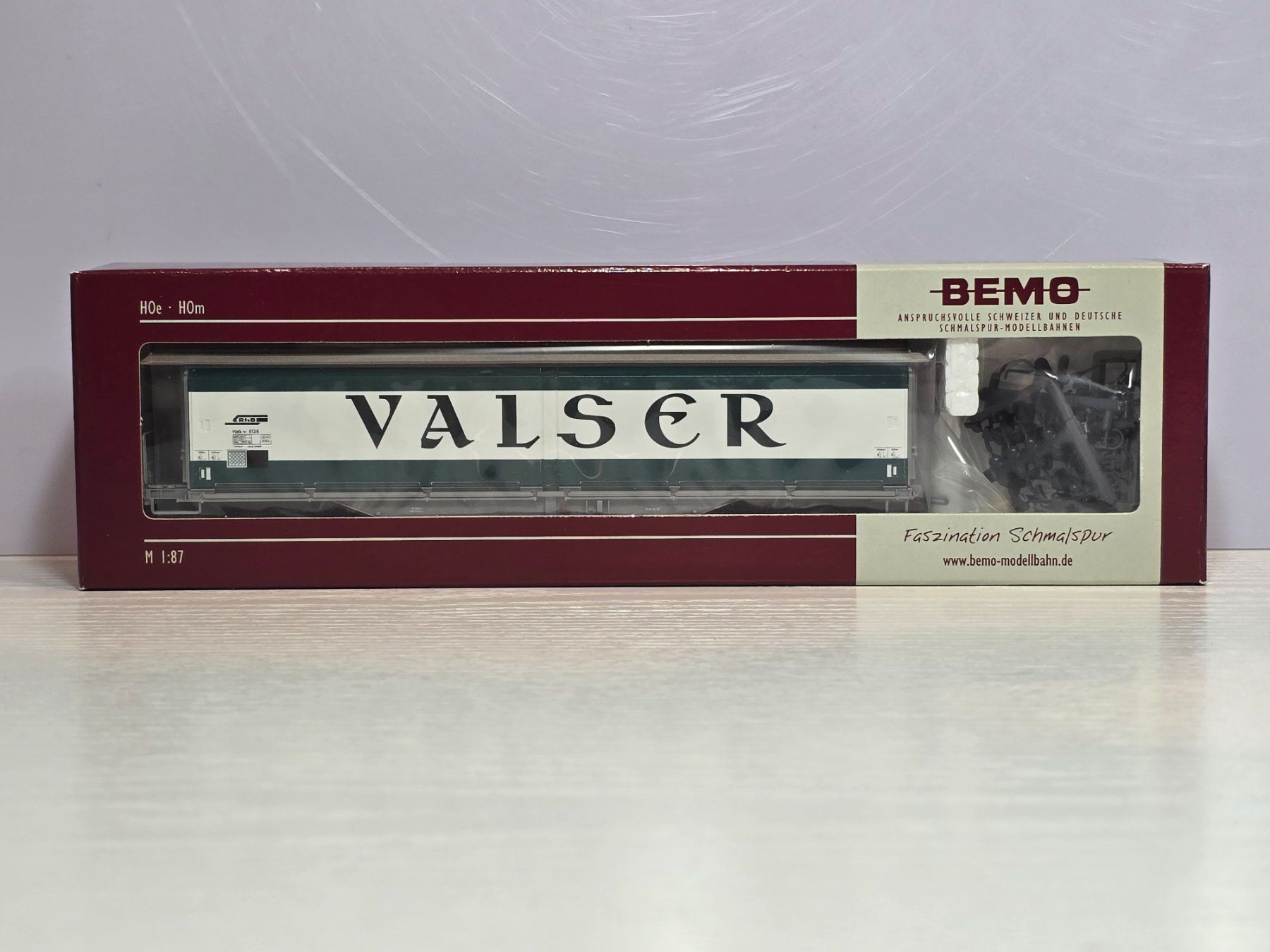 Bemo Modellini di ferrovie: Bemo, 2288106, RhB, Schiebewandwagen, Valser, Neu – Nuovo e nell'imballaggio originale da Kloten venduto da Nicola2