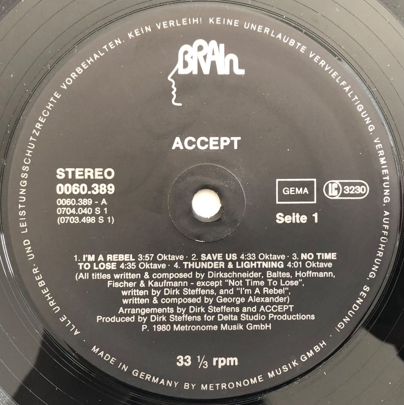 Vinyles: ACCEPT - ACCEPT – D'occasion à Poliez-Pittet par Newtown-Records 2