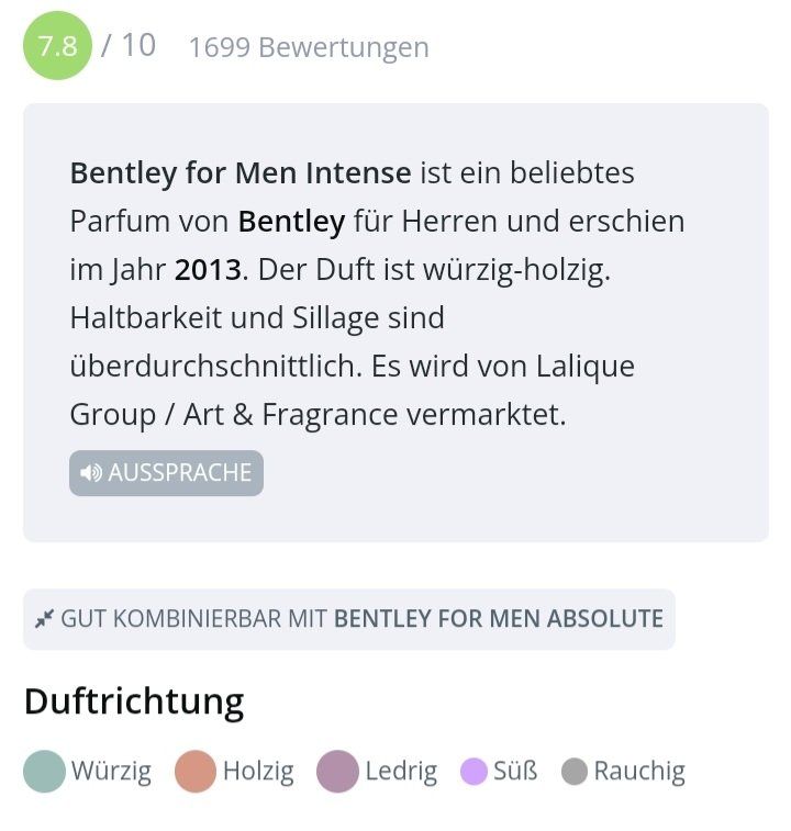 Bentley Parfum & Eau de Toilette: 5 ml BENTLEY FOR MEN INTENSE EDP ABFÜLLUNG – Neu (gemäss Beschreibung) aus St. Gallen von CaliSunshine 3