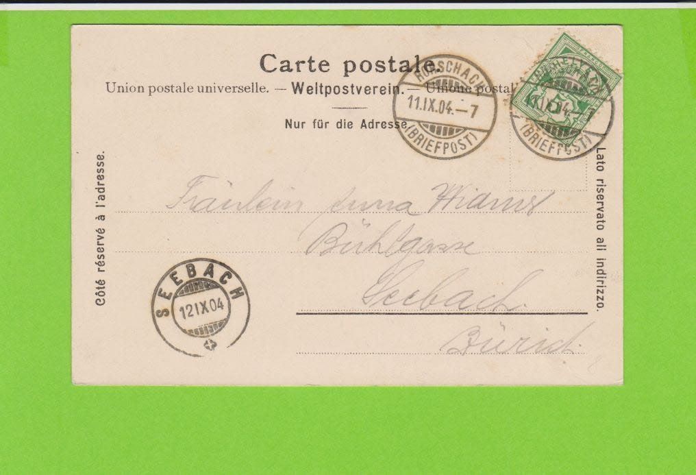 Ansichtskarten: Rorschach  -  alte Ansichtskarte von 1904 – Gebraucht aus Vitznau von Ropaku 1