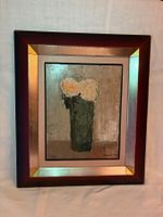 Tableau fleurs abstrait encadré