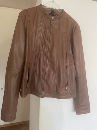 VERA PELLE VESTE CUIR BRUN TAILLE 50