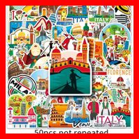 Italien Ferien Süden Stiefel Rom Mailand 50 tlg Stickerset