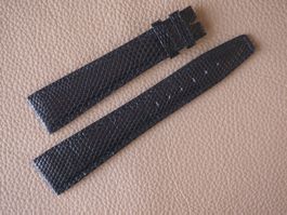Echt Eidechse Lederband 21mm NOS schwarz extralang 21x16 XL