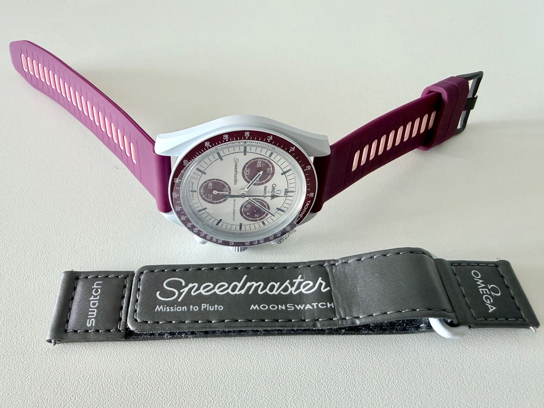 Swatch Orologi: OMEGA x SWATCH Mission to Pluto "Bordeaux", NO box & papers – Nuovo (secondo la descrizione) da Le Mont-sur-Lausanne venduto da LycaGallery 3