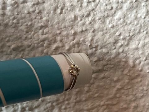 Anelli: 750 Weissgold mit ein Diamanten 0.2ct – Usato da Neerach venduto da romiping 5