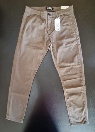 GABBA Chino-Herrenhose, khaki/braun, Gr. 30/30, NEU