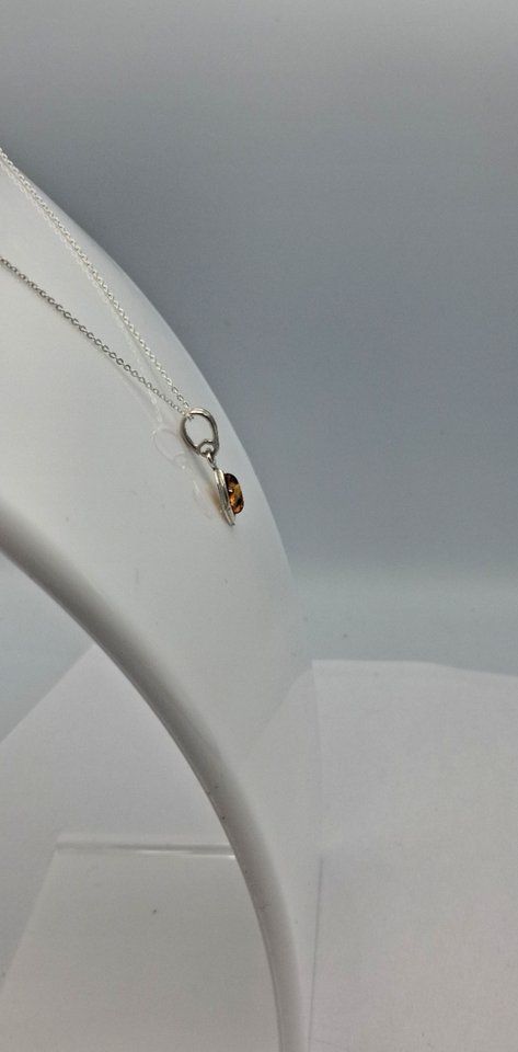 Ciondoli: Bernstein Anhänger 925 Silber brauner Bernstein Collier – Nuovo e nell'imballaggio originale da Heiligkreuzsteinach venduto da schmucktime 5