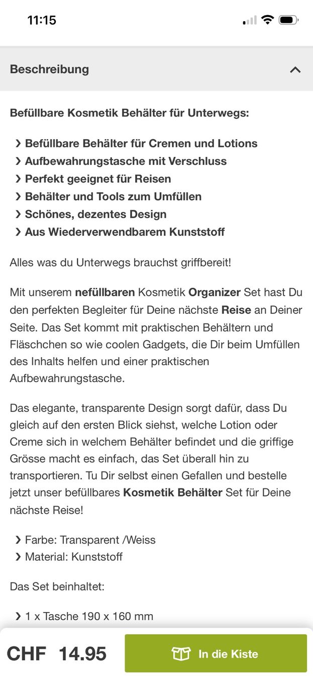 Custodie per cosmetici: Kosmetik Reiseset originalverpackt – Nuovo e nell'imballaggio originale da Rüti ZH venduto da kar_xx9l 4