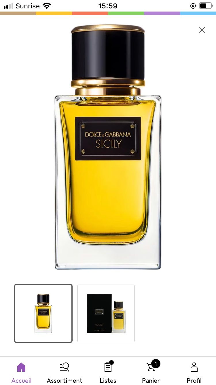 Dolce & Gabbana Profumi & Eau de Toilette: Dolce & Gabbana Sicily parfum 100ml – Nuovo e nell'imballaggio originale da Boudry venduto da sportethobby