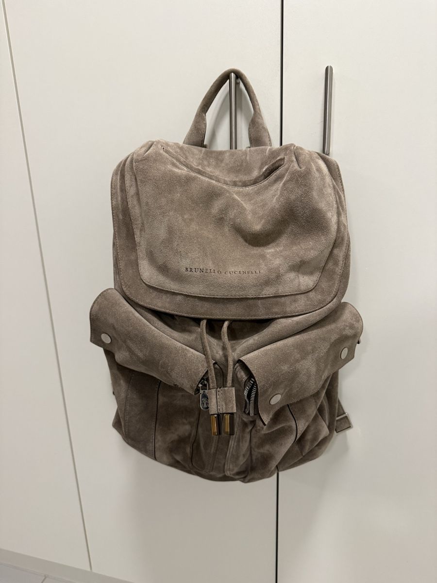Brunello Cucinelli Rucksäcke: Brunello cucinelli leather suede backpack – Neu (gemäss Beschreibung) aus Genève von SG_73