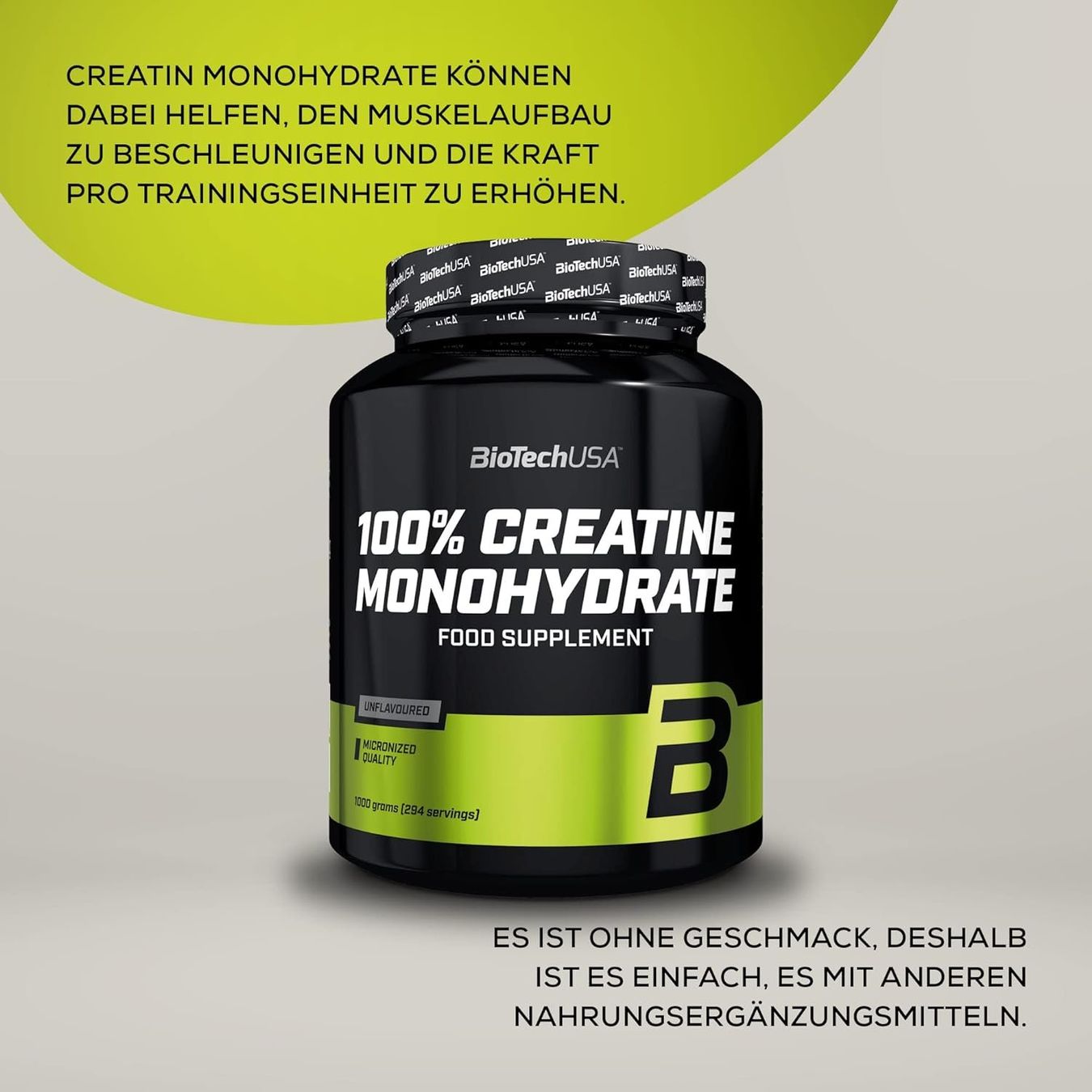 Cibi & Specialità: Biotech USA 100% Micronized Creatine Monohydrate 300 g – Nuovo e nell'imballaggio originale da Zihlschlacht venduto da Quari 1