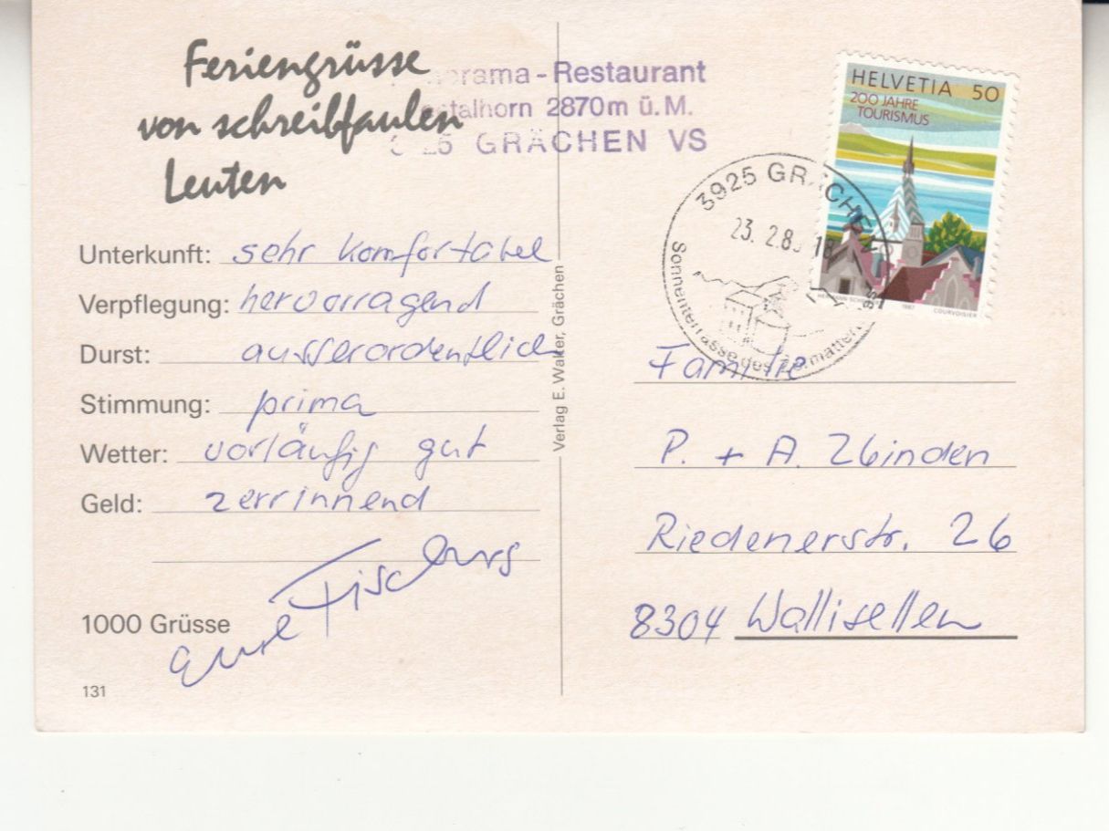 Cartes postales: Grächen 1988 – D'occasion à Bürglen TG par StampGraf 1