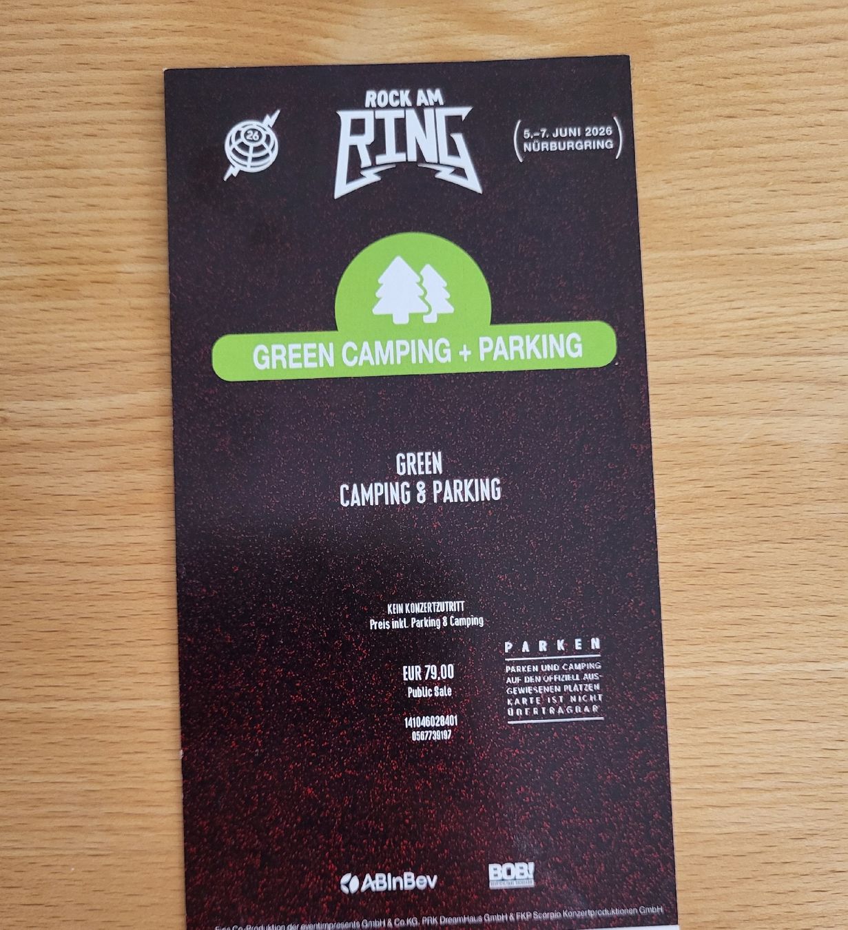 Biglietti: Rock am Ring 2026 - Green Camping – Nuovo e nell'imballaggio originale da Root venduto da salento04
