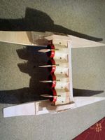 Holzmodell Flugzeugtriebwerk Katamaran 