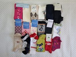 NEU! 20 Paar Socken Paket Bundle Kinder Gr. 35-38