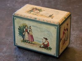 Antike Blechdose ca.1900 zur Aufbewahrung von Briefen/Karten