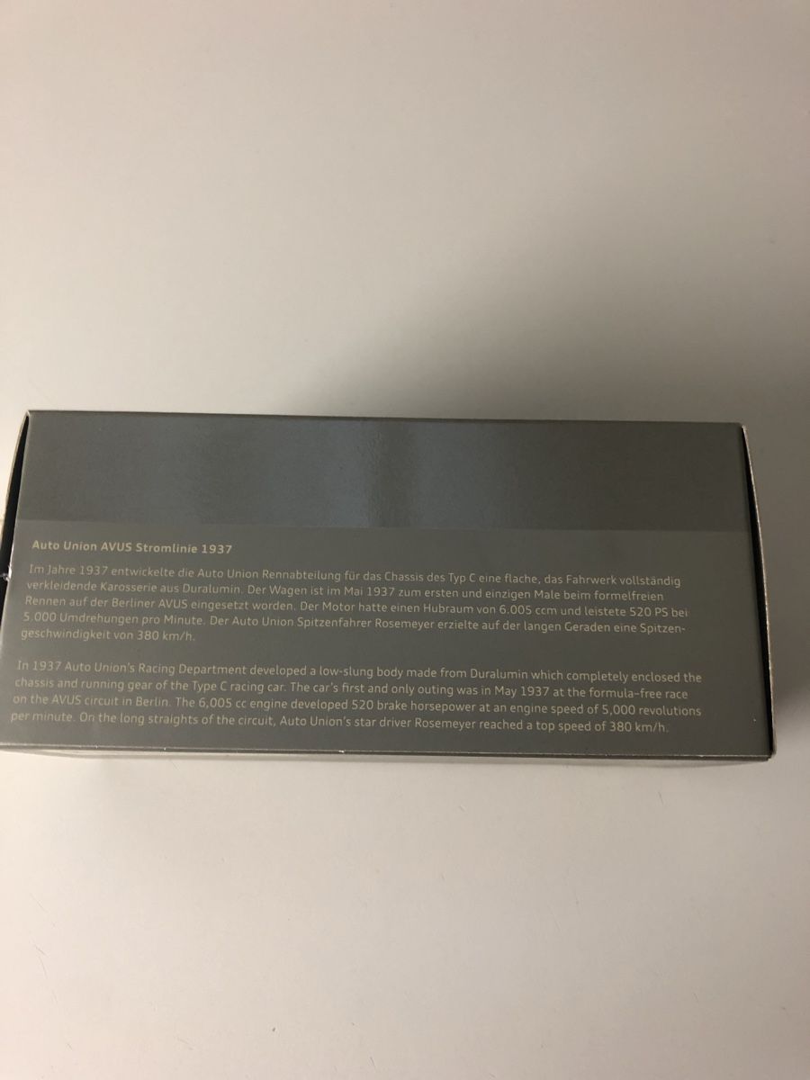 Audi Modellautos: Modell Auto Audi Union – Neu und originalverpackt aus Zofingen von Rca0 7