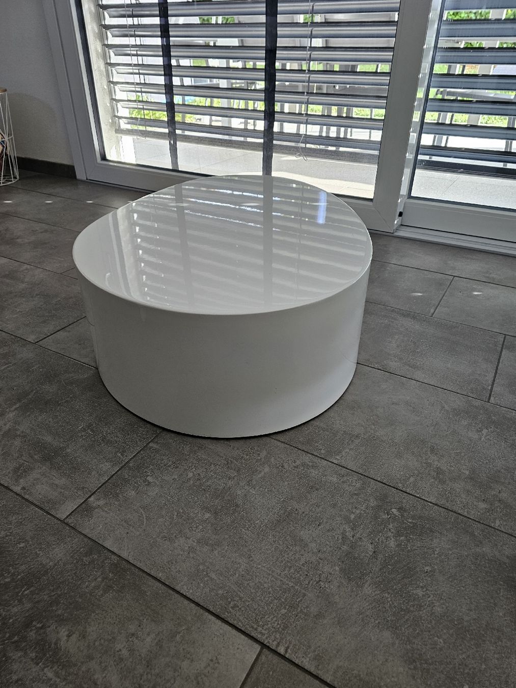Tavoli: Table basse blanche design Ovale "Galet" 90x60x26cm – Usato da Epautheyres venduto da nico846