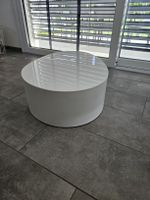Table basse blanche design Ovale "Galet" 90x60x26cm
