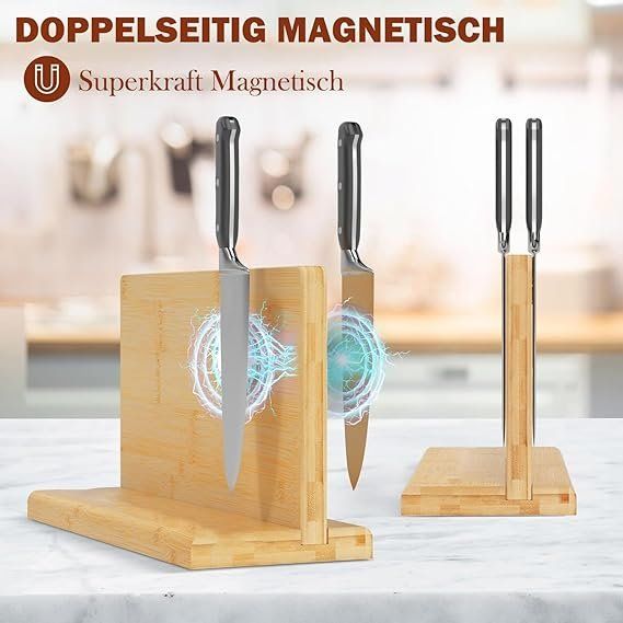 Couteaux: Messerblock Magnetisch Holz Bambus – Neuf avec emballage d'origine à Oberentfelden par abz_l7vm 5