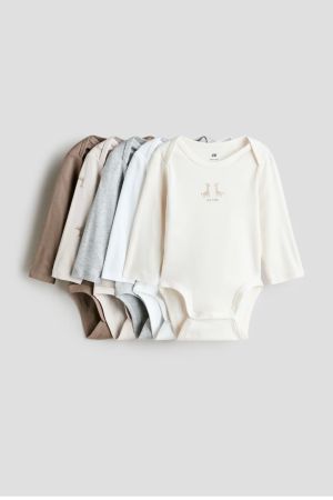 H&M Baby 5er Pack - Langarmbodies - NEU Gr. 74