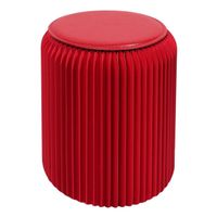 Stooly - Der Falthocker aus Karton, rot, bis 300kg belastbar