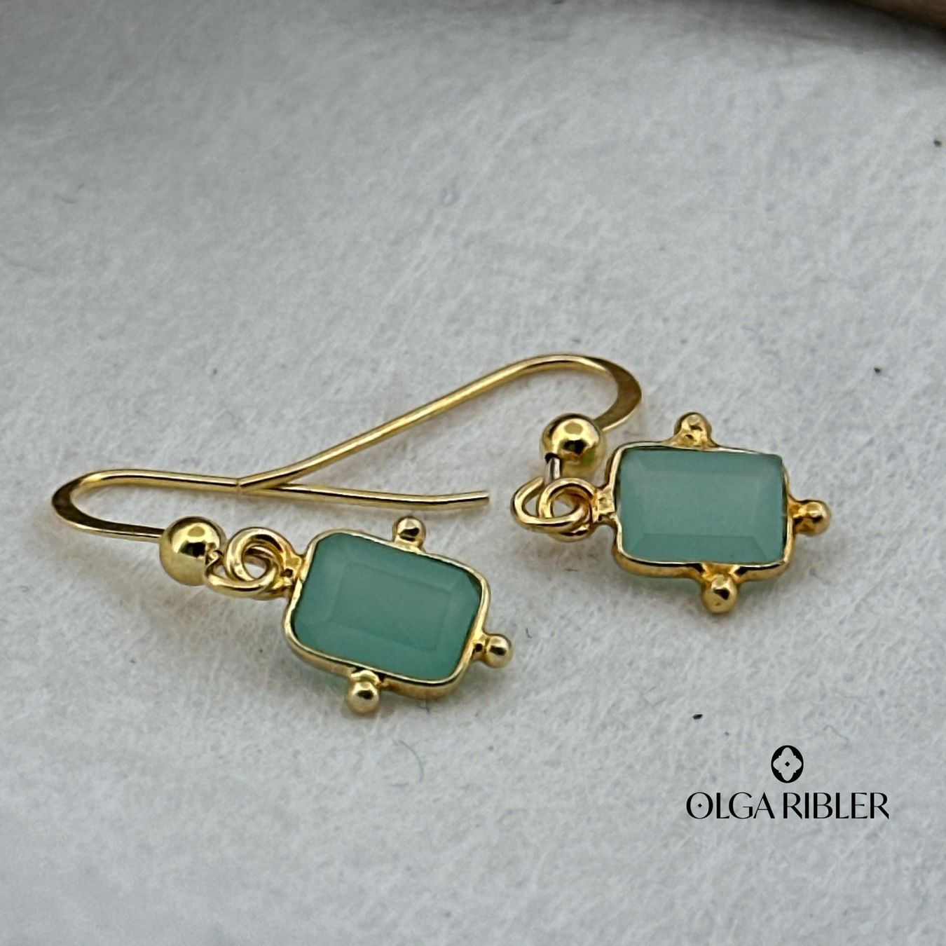 Olga Ribler Ohrringe & -stecker: Sterling Silber 925 Ohrringe mit Amazonite – Neu (gemäss Beschreibung) aus Luzern von Schmuckoutlet