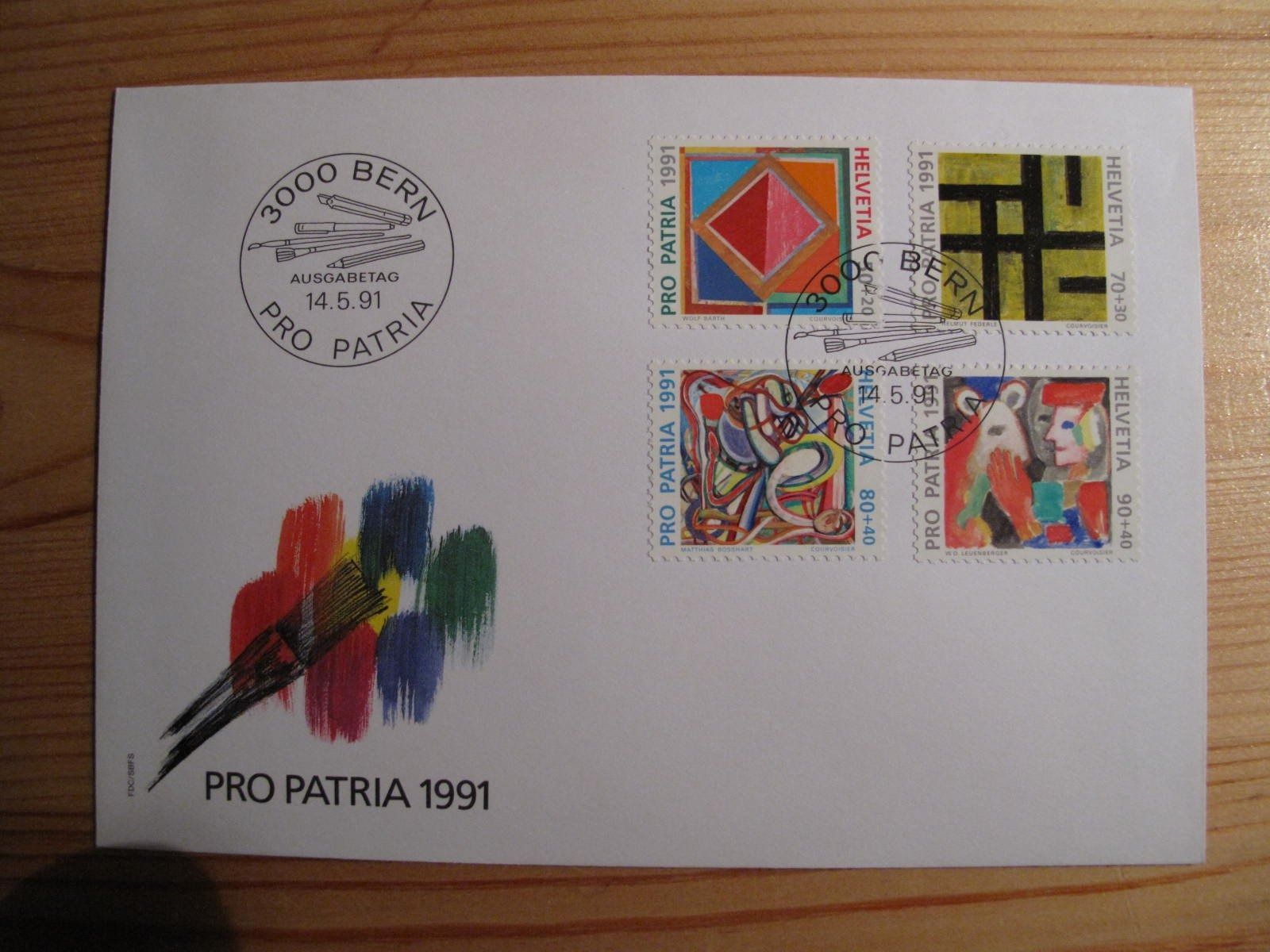 Tutti i francobolli: Pro Patria 1991 FDC – Usato da Wil SG venduto da fva01